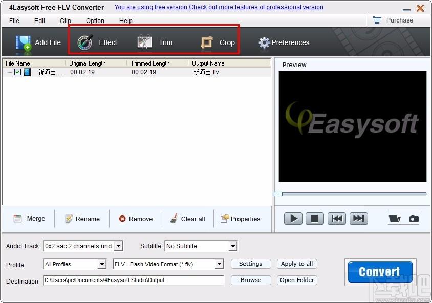 4Easysoft Free FLV Converter下载,FLV视频格式转换器